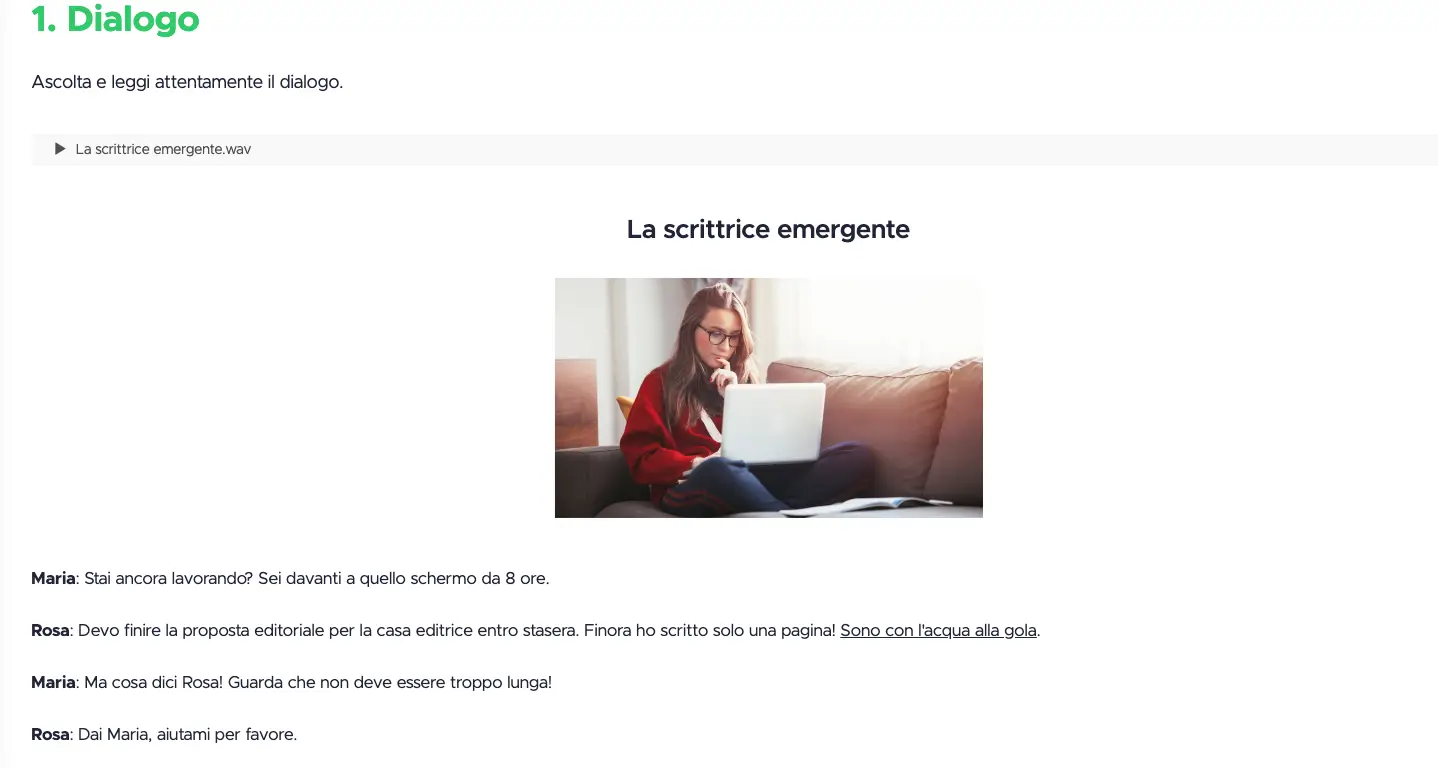 Dialoghi audio con madrelingua